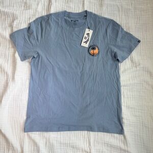 Billabong Graphic Tee Men's Large Dusty Blue Yin Yang Palm Tree NWT